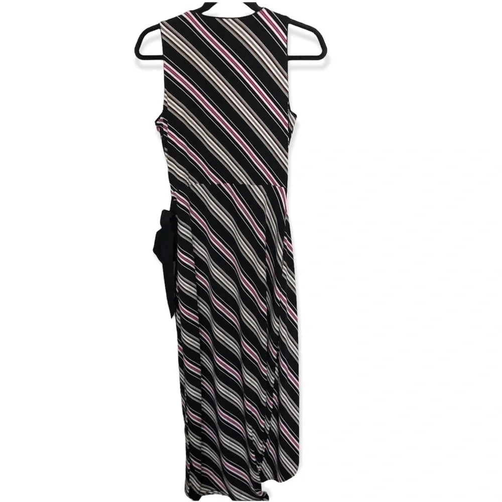 White House Black Market striped wrap maxi dress